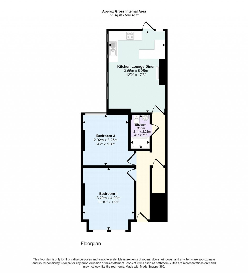 Floorplans For Hailsham Avenue, London, SW2