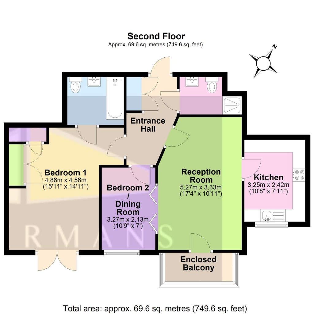 Floorplans For Eaton Court, Edgwareway, HA8