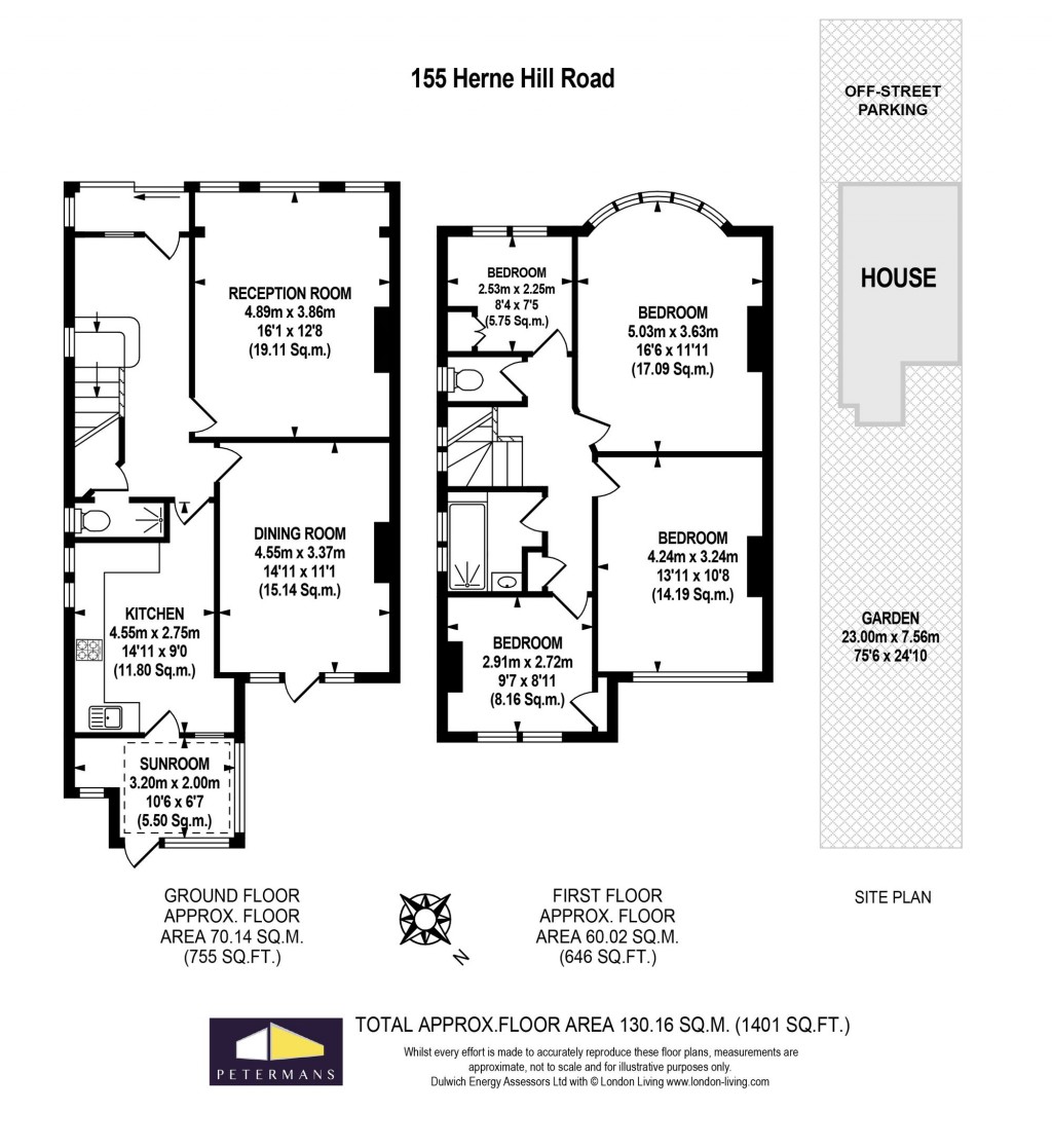 Floorplans For Herne Hill Road, London, SE24