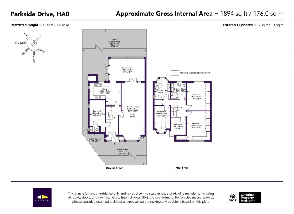Floorplans For Parkside Drive, Edgware, HA8