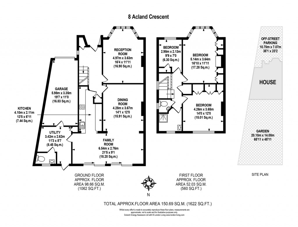 Floorplans For Acland Crescent, London, SE5