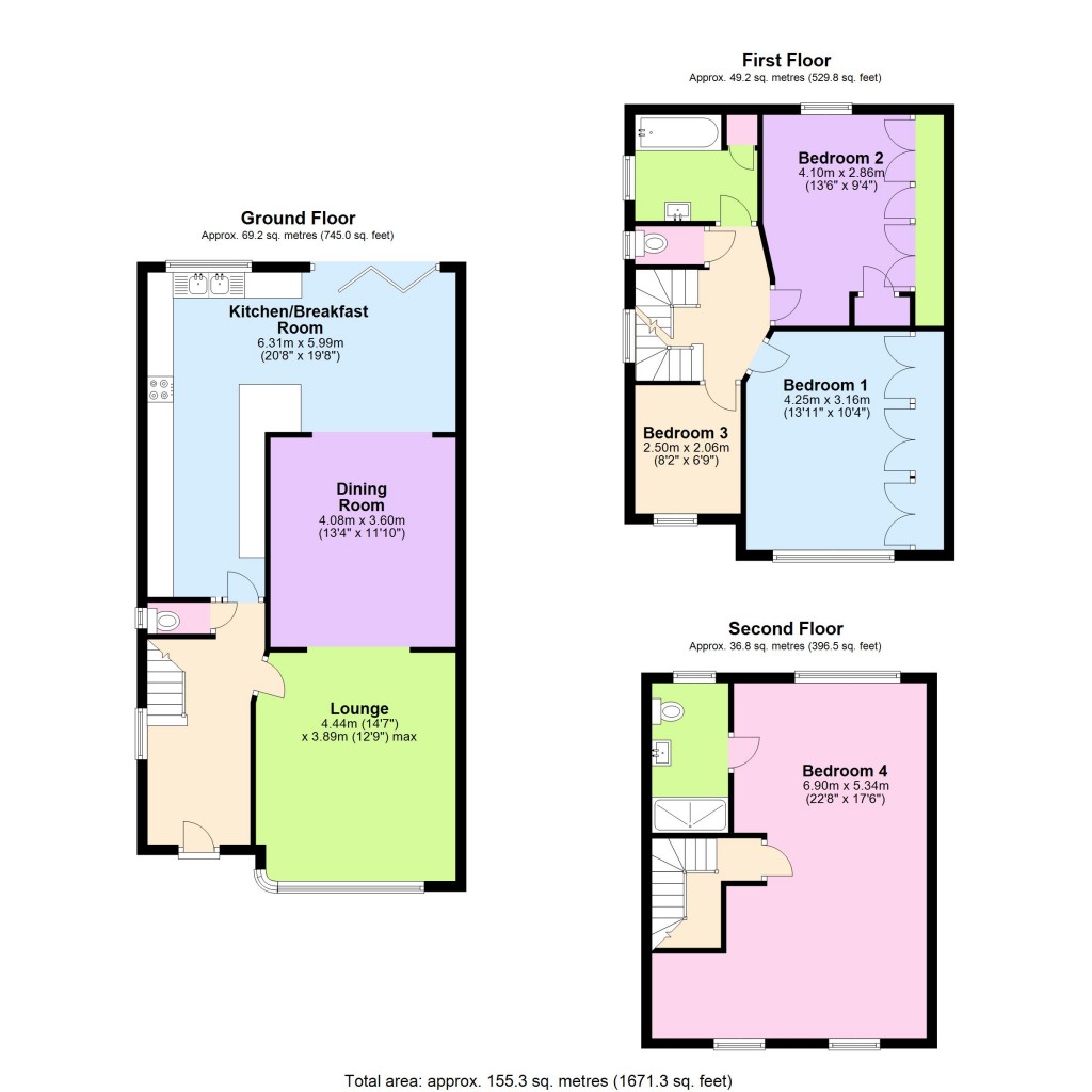 Floorplans For Penshurst Gardens, Edgware, Middx, HA8