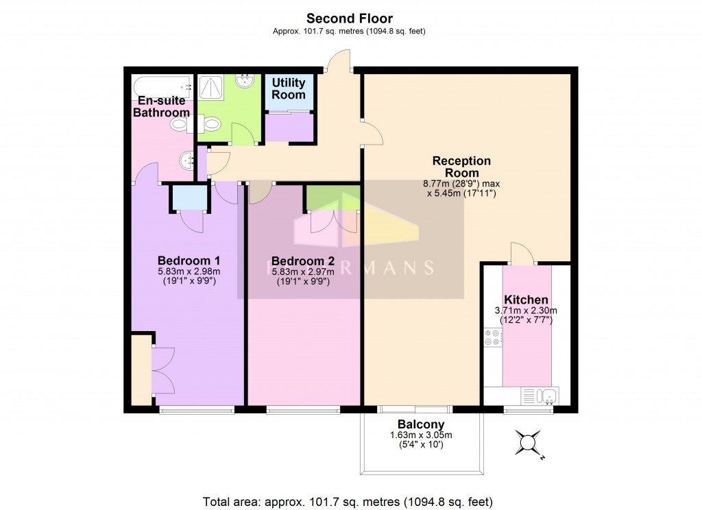 Floorplans For Leamington House, 23 Stonegrove, Edgware, HA8