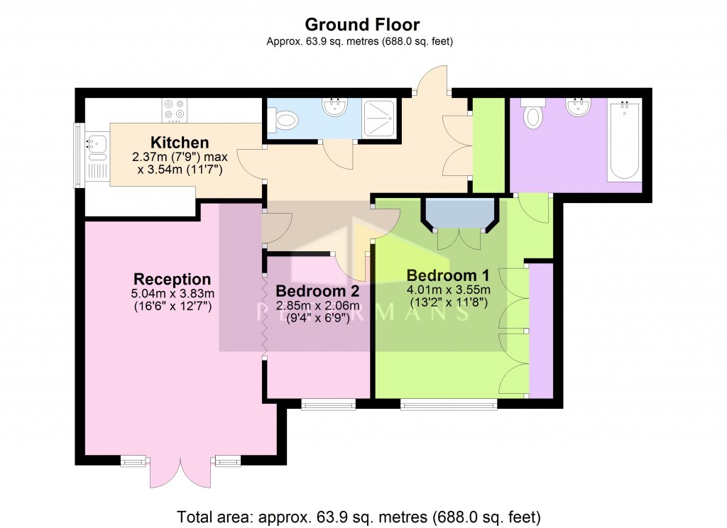 Floorplans For Eaton Court, 126 Edgware Way, Edgware, HA8