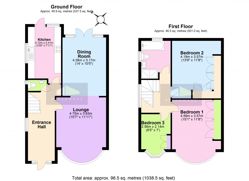Floorplans For Brook Avenue, Edgware, HA8