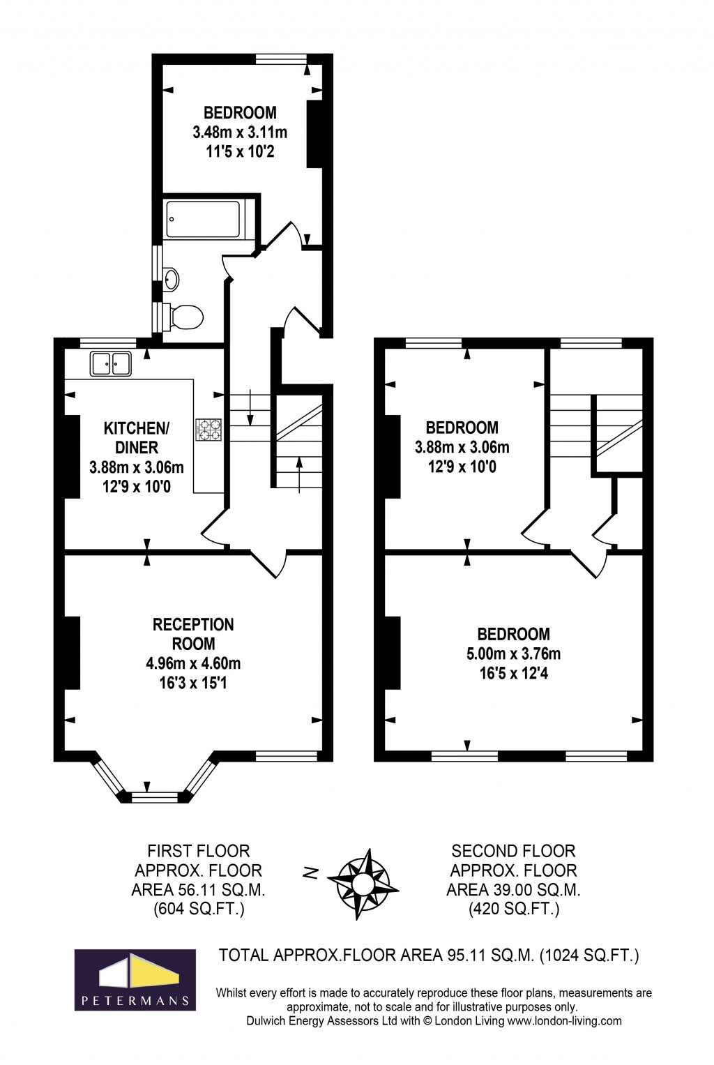 Floorplans For Herne Hill Road, London, SE24