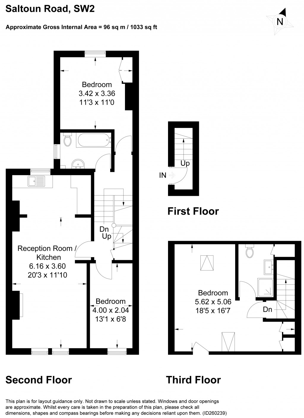 Floorplans For Saltoun Road, Brixton, London, SW2