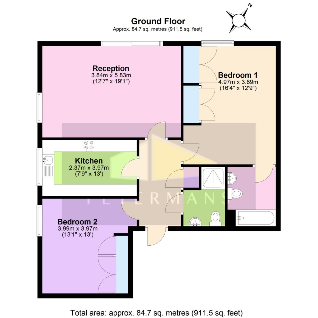 Floorplans For Hale Lane, Cranbourne Court, HA8