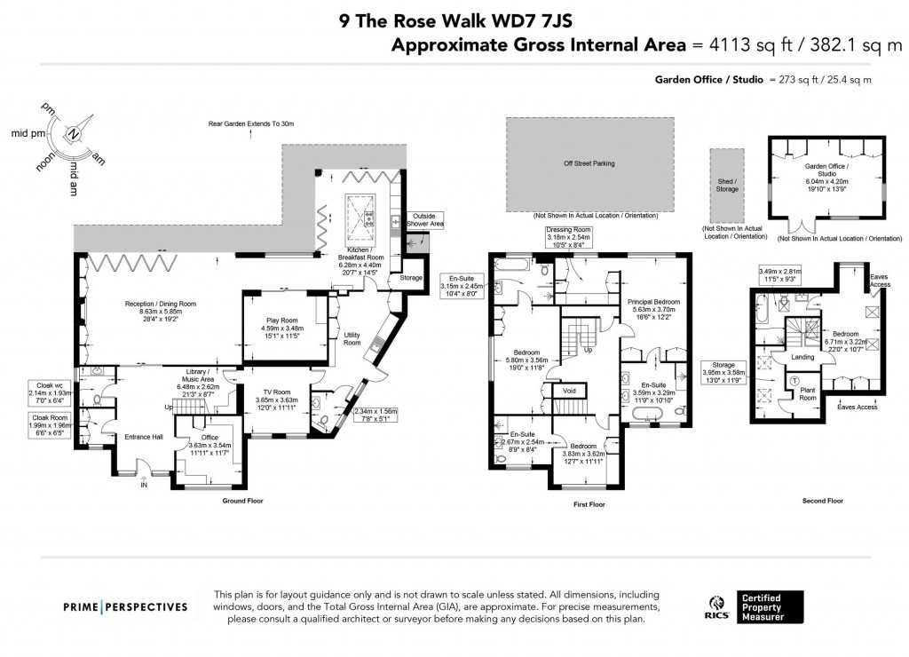 Floorplans For The Rose Walk, Radlett, WD7