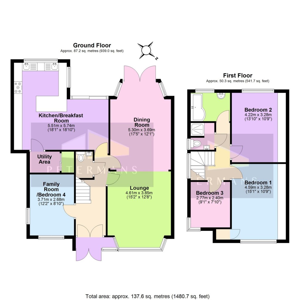 Floorplans For Hillersdon Avenue, Edgware, HA8