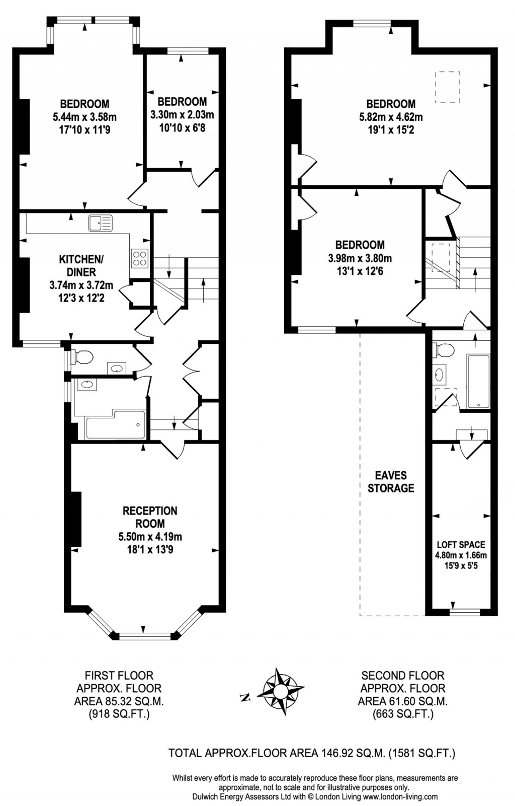 Floorplans For 73 Beckwith Road, London, SE24