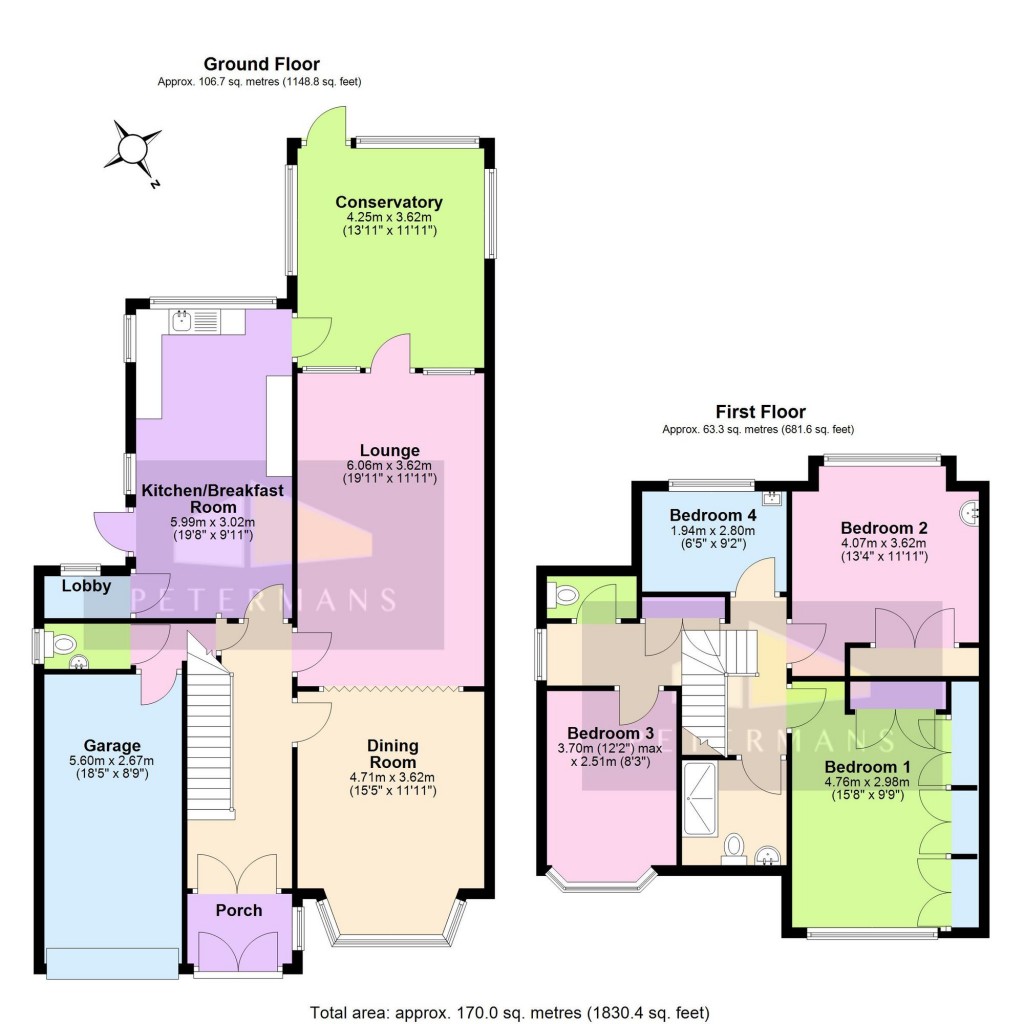Floorplans For Canons Drive, Edgware, HA8
