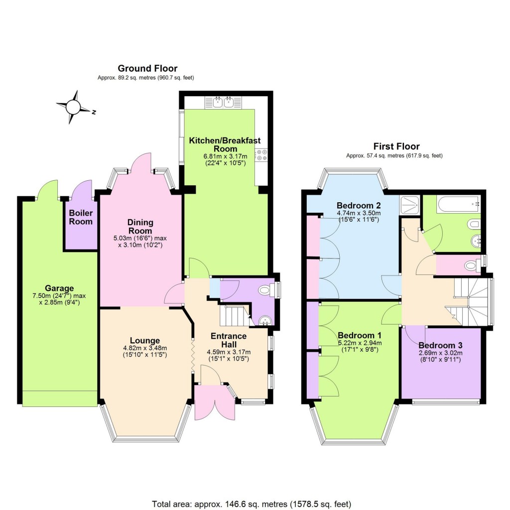 Floorplans For Mowbray Road, Edgware, HA8